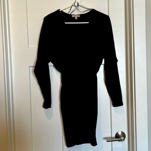 3/4 sleeve Black Velour dress. Worn 1x.